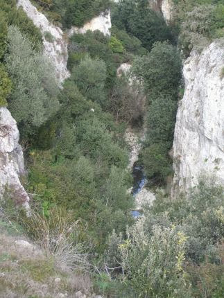 Schlucht des Bradano bei Matera, Basilikata, Italien