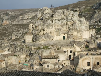 Sassi-Höhlen in Matera, Basilikata, Italien