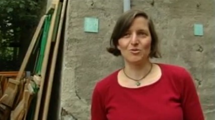 Melanie Haller, Sozialarbeiterin aus Köln in Wurzen, Sachsen