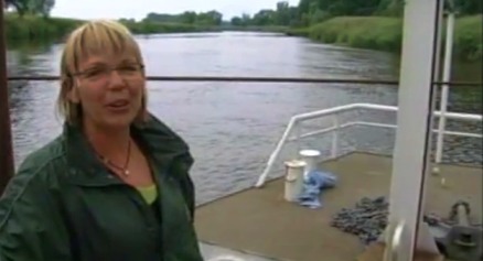 Antje Bieligk, Fähr-Frau in Grunau an der Mulde, Sachsen