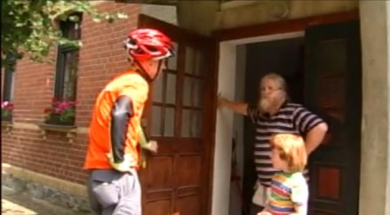 Christoph Gocke mit Sven Göttsche und seiner jüngsten Tochter, Raya; Bild: Franziska Wunderlich