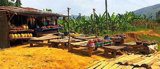 Uganda: Obst und Früchte am Straßenrand