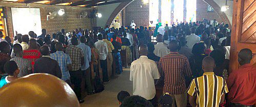 Mbarara: roman catholic sunday morning service at 7 am
