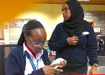 Turkish Airlines Counter at Kenyatta Airport, Nairobi