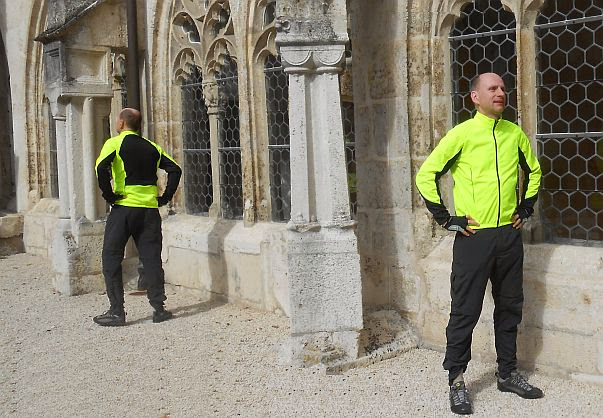 Doppelter Chris on the Bike im Kreuzgang des Eichstätter Dom