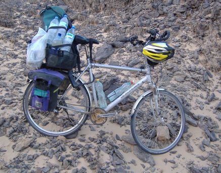 Staiger-Fahrrad bei Rast auf seiner letzten Fahrt