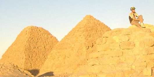 Nuri, Sudan: Chris on the Pyramids