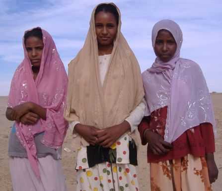 Drei nubische Mädchen, Sudan (three nubian girls, Sudan)