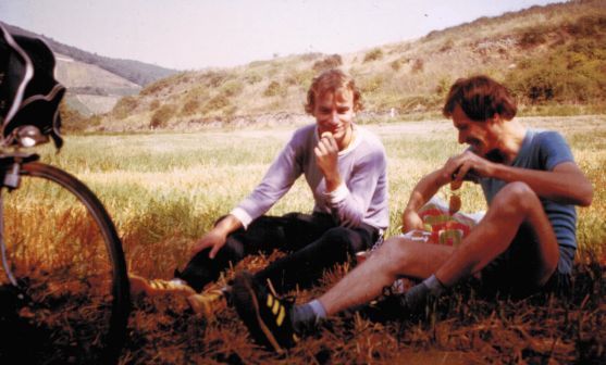 Christoph Gocke und Georg Menke im Pfälzer Wald