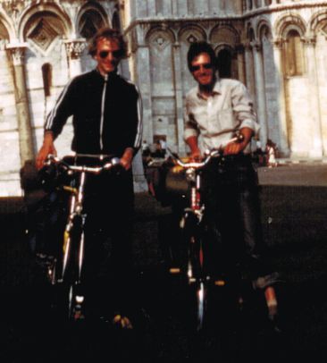 Christoph Gocke und Georg Menke vor dem schiefen Turm von Pisa