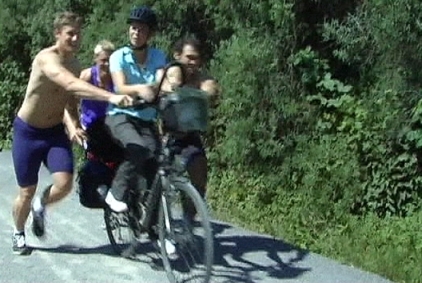 Bobrodler unterstützen Sara Bildau an der Halde Rheinelbe