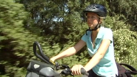 Sara Bildau on the Bike