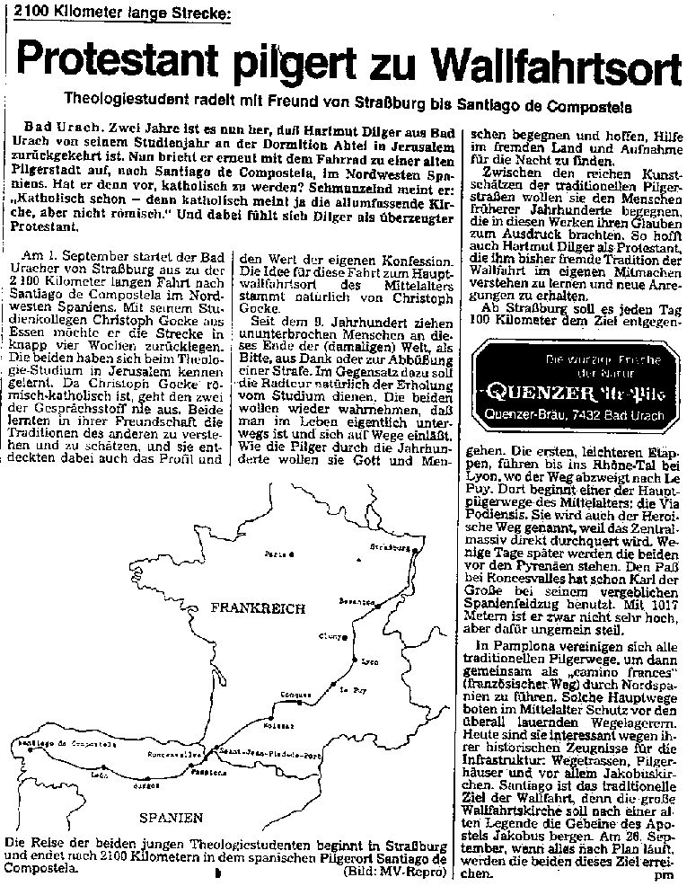 Metzinger-Uracher Volksblatt, 29. August 1987