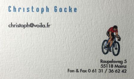 Visitenkarte mit meiner ersten Email-Adresse