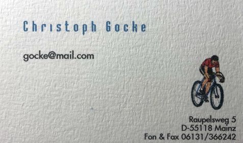 Visitenkarte mit der ersten dauerhaften Email-Adresse