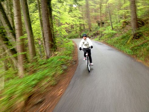 Anna bei der Abfahrt