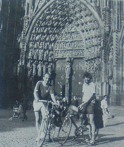 Christoph & Harmut im September 1987 vor dem Strasbourger Münster, Frankreich