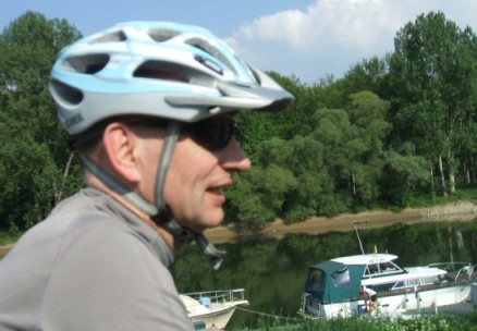 Chris on the Bike bei Nackenheim; Foto: Mirjam Müller