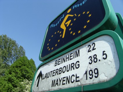 Rhein-Radweg im Elsaß: 199 km bis Mayence/Mainz